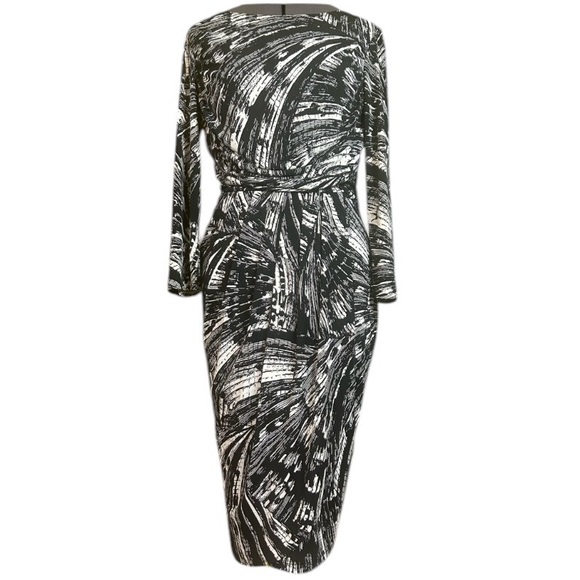 Boat Neck Waist Detail Dress - Picture 1 of 7